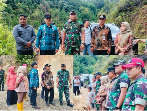 Wabup Murison dan Dandim Kerinci Tinjau Progres Perbaikan Jalan Amblas di Pungut Tengah