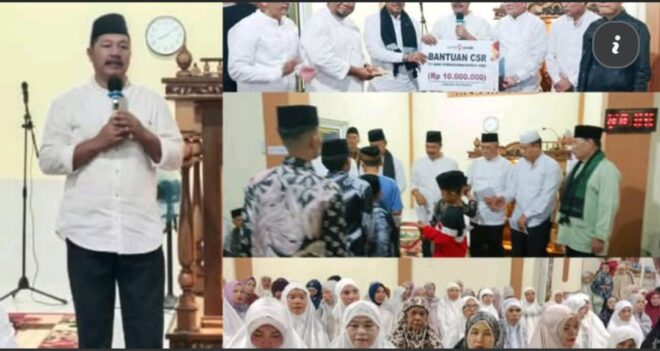 Safari Ramadhan di Desa Sungai Deras, Bupati Monadi Komitmen Tingkatkan Prestasi Dalam Kegiatan MTQ