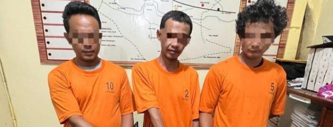 Polsek Kuantan Hilir Gagalkan Pesta Sabu, 3 Orang Diamankan