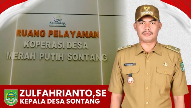 Kades Sontang Bangun Kantor Koperasi Merah Putih Pakai Dana Pribadi