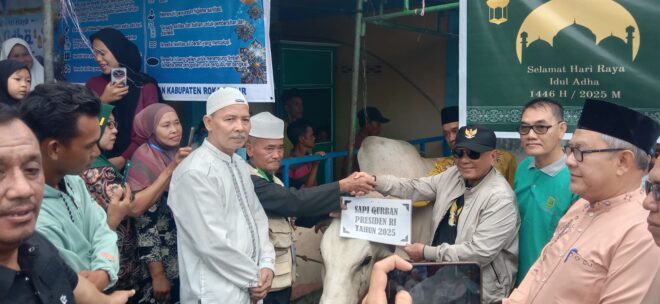 Masyarakat KPL Rohil Gembira Sambut Hewan Kurban dari Presiden Prabowo