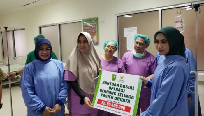 Baznas Riau Bantu 17 Pasien Dhuafa Jalani Operasi Gendang Telinga di RSUD Arifin Achmad