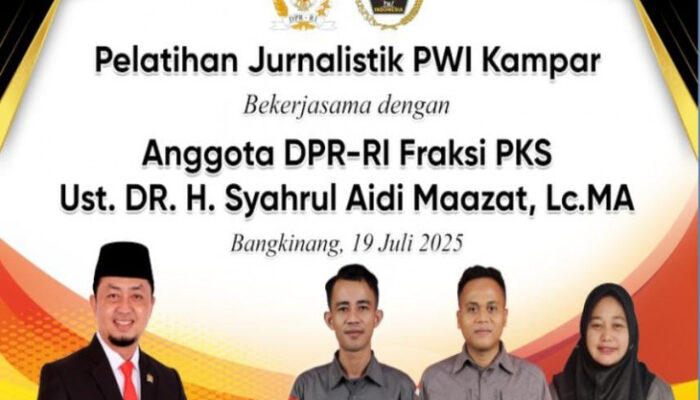 Tingkatkan SDM Jurnalistik, PWI Kampar Kolaborasi dengan Syahrul Aidi Maazat