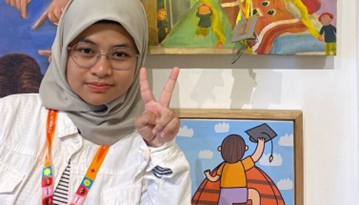 Siswi SMAN 1 Bengkalis, Syifa, Harumkan Riau di Pameran Kids Biennale Indonesia 2025