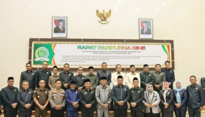 Bupati Inhil Sampaikan Tanggapan Ranperda RPJMD Lewat Asisten II di Paripurna DPRD