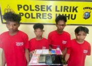 Polsek Lirik Tangkap 4 Pengedar Sabu