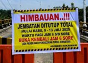 Jembatan Sei Rokan Rohul Ditutup Total, PUPR Riau Buka Akses di Jam Tertentu