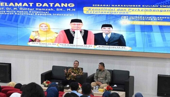 UNRI Perkuat Demokrasi Lewat Kuliah Umum Konstitusi Bersama Hakim MK Guntur Hamzah