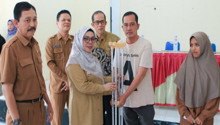 Wabup Kampar Serahkan Bantuan Atensi untuk Penyandang Disabilitas dari Sentra Handayani
