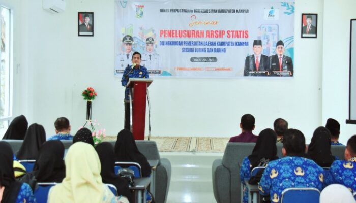 Kampar Komitmen Perkuat Tata Kelola Kearsipan, Gelar Seminar Penelusuran Arsip Statis