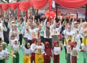 Gubri dan Anak-Anak Rengat Kompak Senam Bareng, Peringatan HAN 2025 Penuh Keceriaan