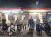 Polisi Amankan 8 Motor yang Digunakan Balap Liar di Siak
