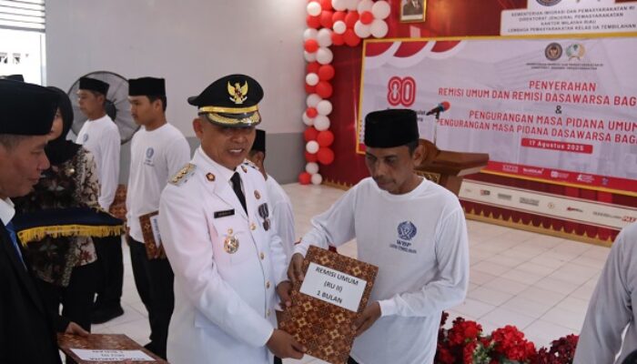 HUT ke-80 RI, Bupati Inhil Herman Beri Remisi dan Pesan Kebangsaan untuk Warga Binaan