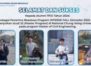 Empat Alumni Polbeng Lolos Beasiswa INTENSE Taiwan, Lanjut S2 Teknik Sipil