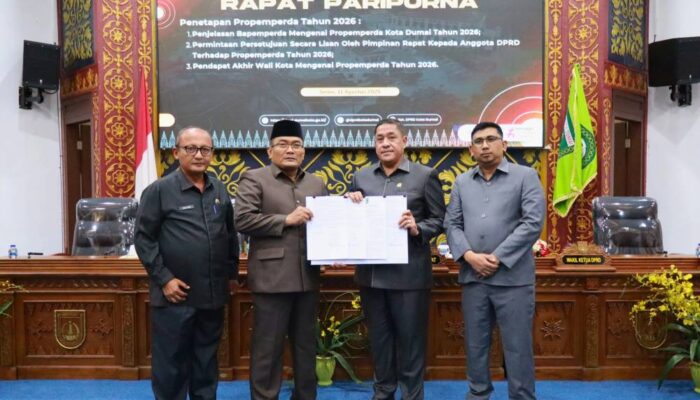Pemkot dan DPRD Dumai Sepakati 11 Ranperda Prioritas untuk Tahun 2026