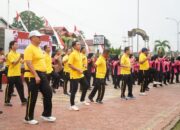 Polres Rohul Ajak Warga Olahraga Bersama Meriahkan HUT RI ke-80