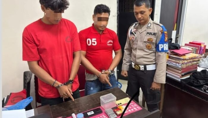 Polres Rohul Gulung Dua Bandar Narkoba di Batang Kumu, 62 Paket Sabu Diamankan
