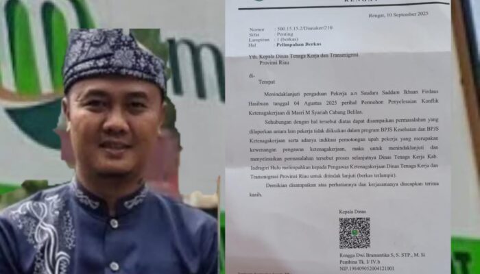 Mediasi Deadlock, Disnaker Inhu Limpahkan Kasus PHK Saddam Ikhsan Firdaus Hasibuan ke Disnaker Provinsi