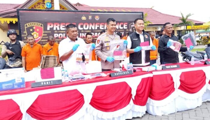 33 Motor Disita, Polres Inhu Sukses Ungkap Sindikat Curanmor dan Pemalsuan STNK
