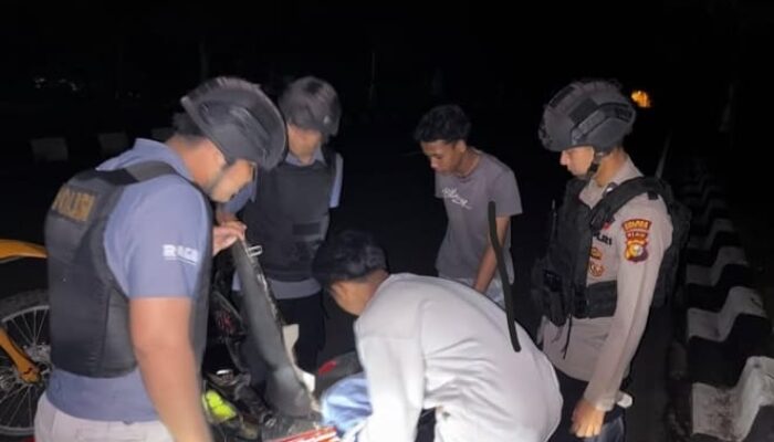 Tim RAGA Polres Rohul Gencar Patroli Malam, Cegah Premanisme dan Genk Motor di Wilayah Rawan