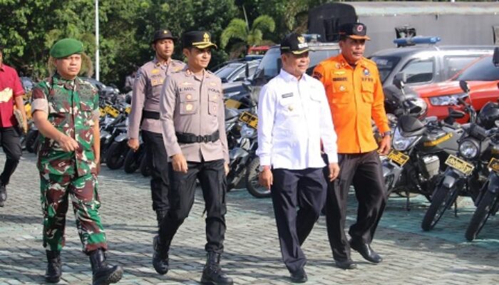 Polres Rokan Hulu Gelar Apel Kesiapsiagaan Hadapi Cuaca Ekstrem dan Bencana Hidrometeorologi 2025