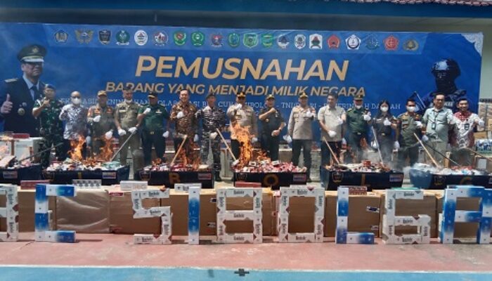 Bea Cukai Sibolga Musnahkan Lebih Dari 1,3 Juta Batang Rokok Ilegal Senilai 1,88 Millar Rupiah Dan Minuman Etil Alkohol (MMEA)