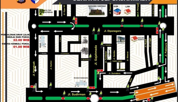 Wajib Tahu! Daftar Jalan di Pekanbaru yang Ditutup Saat Malam Tahun Baru 2026