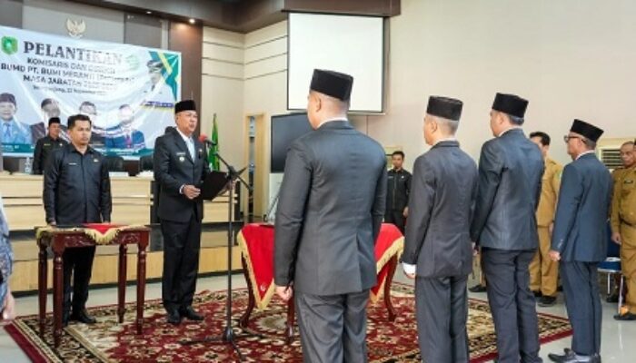 Lantik Direksi PT Bumi Meranti, Wabup Muzamil: Stop Retorika, Selamatkan BUMD dari Badai!
