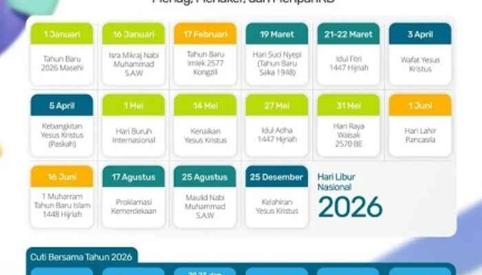 Catat Tanggalnya! Ini Kalender Libur PNS dan Pegawai Swasta di Riau Tahun 2026