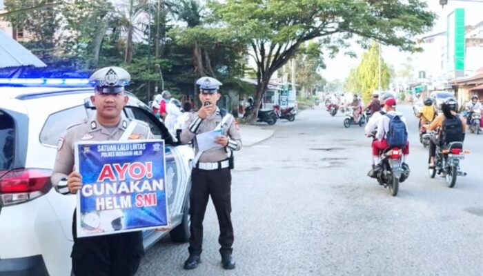Satlantas Polres Inhil Gelar Strong Point Pagi Jelang Operasi Ketupat 2026