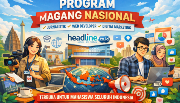 Headline.co.id Buka Program Magang Nasional untuk Mahasiswa, Tersedia Bidang Jurnalistik, Web Developer, dan Digital Marketing