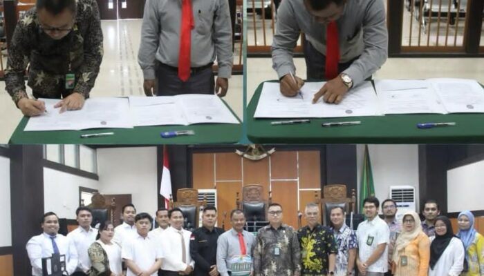 PN Pasir Pengaraian Teken MoU Posbakum 2026 dengan POSBAKUMADIN Siak