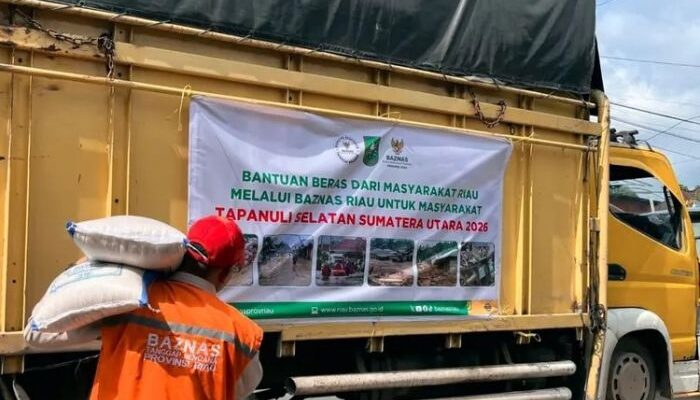 Ringankan Beban Korban Bencana, Baznas Riau Kirim 3 Ton Beras ke Tapanuli Selatan