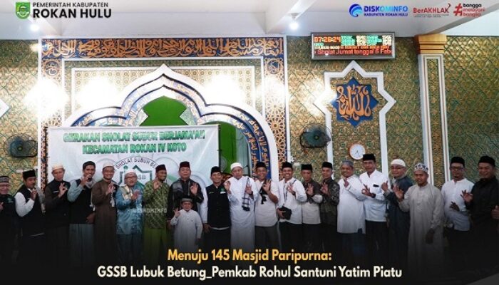 Menuju 145 Masjid Paripurna: GSSB Lubuk Betung Pemkab Rohul Santuni Yatim-Piatu