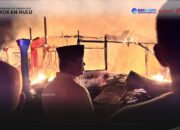 Kebakaran Hebat Landa Pasar Lama Pekan Tebih, Puluhan Rumah Hangus Dilalap Api