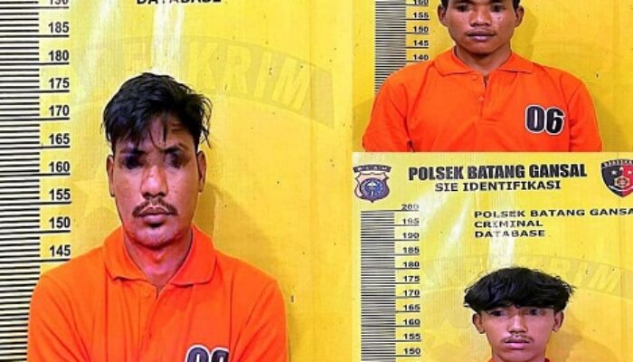 Reskrim Polsek Batang Gansal Bekuk Komplotan Maling Kabel Grounding Tower