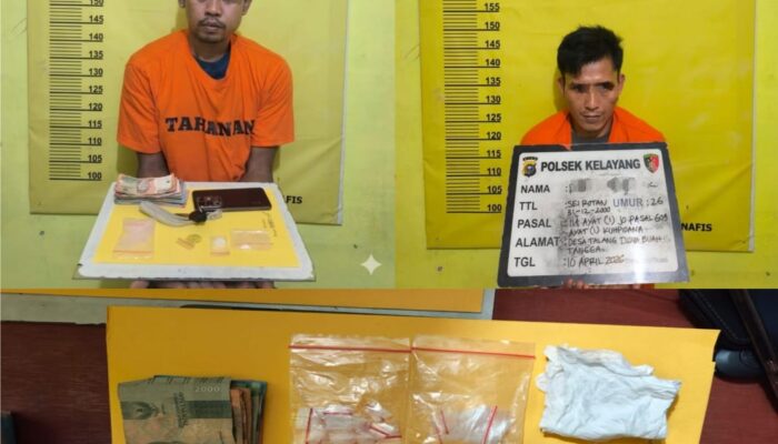 Reskrim Polsek Kelayang Ringkus Dua Warga Desa Talang Pringjaya, Ini Kasusnya