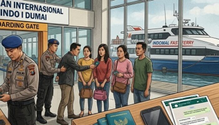 Gagalkan Penyelundupan PMI ke Malaysia, Polairud Polda Riau Sita Ratusan Lembar Chat WhatsApp