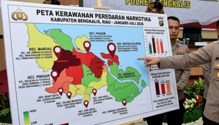Gempur Peredaran Gelap, Kapolres Bengkalis Rilis Daftar Wilayah Rawan Narkoba