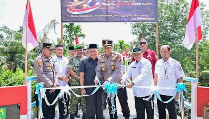 Dukung Konektivitas Desa, Jembatan Merah Putih Presisi di Bengkalis Resmi Beroperasi