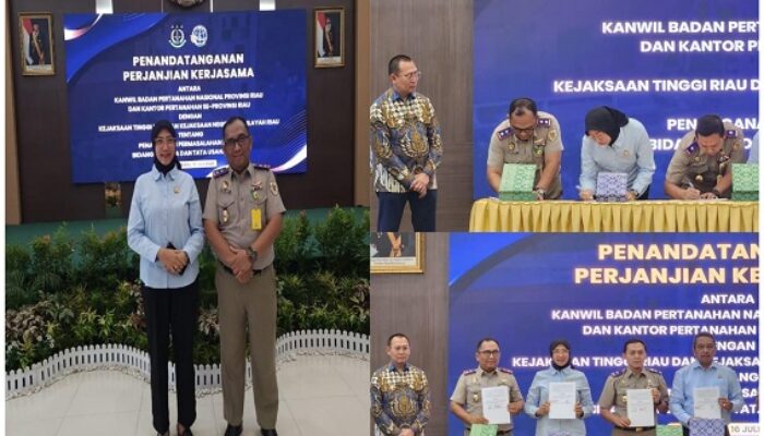 Perkuat Kolaborasi, ATR/BPN Inhu Tanda Tangani Perjanjian Kerja Sama Dengan Kejari Inhu