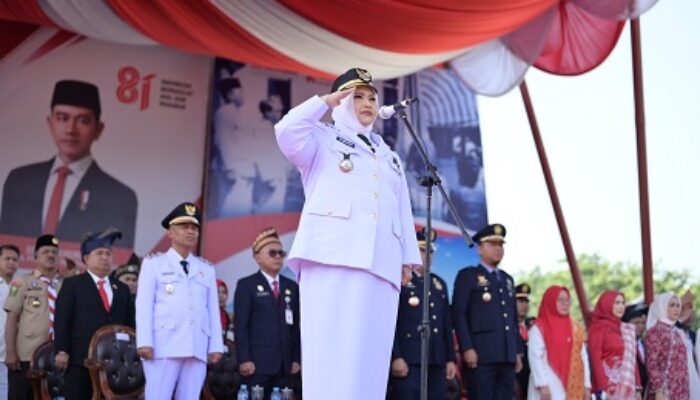 Paskibraka Sukses Kibarkan Merah Putih pada Peringatan HUT ke-81 RI di Bengkalis