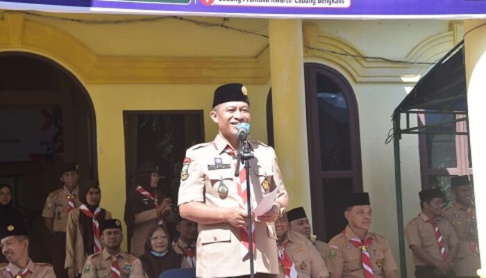 Wabup Bagus Santoso Lepas 55 Pramuka Bengkalis Menuju Jamnas XII Cibubur
