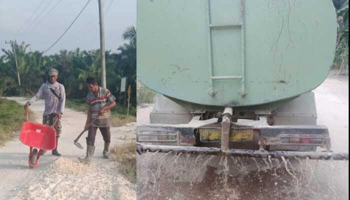 PT PAS Mitra Agrinas Peduli Lingkungan, Jalan Desa Danau Rambai Rutin Dirawat & Disiram