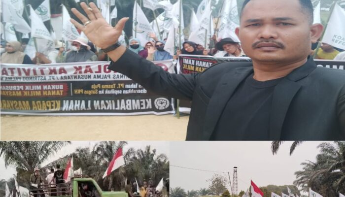 Aksi Damai Warga Kepayang Sari: Hentikan Operasional PT Agrinas di Kebun Sawit Eks PT Tasma Puja