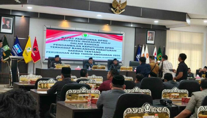 25 Anggota DPRD Inhu Menolak Pengesahan APBD-P 2026, Ini Penyebabnya