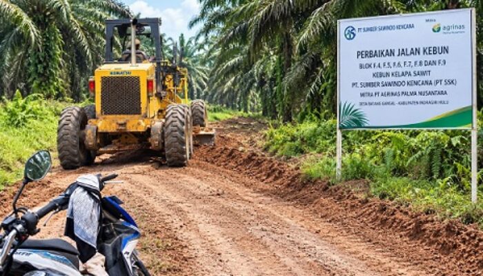 PT SSK Mitra KSO PT Agrinas Perbaiki Infrastruktur Jalan Produksi 11,5 KM